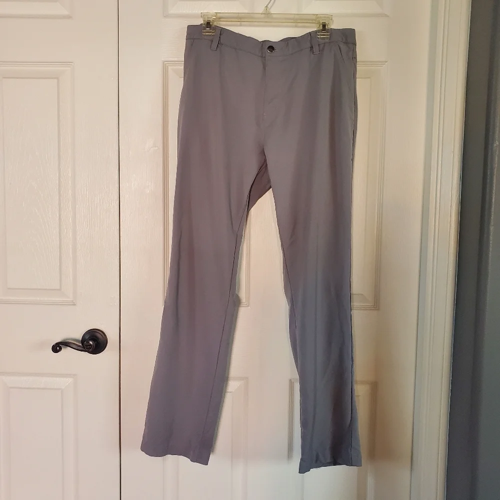 Adidas Golf Pants Tapered-Leg Gray 4 Way Stretch UPF Water Repellant Size 34X32
